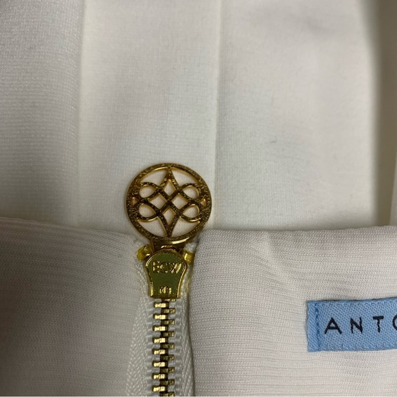 Antonio Melani White Dress Sz 4 - Picture 6 of 10